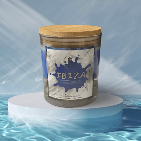 Handmade IBIZA candle with soothing fragrance for ultimate relaxation