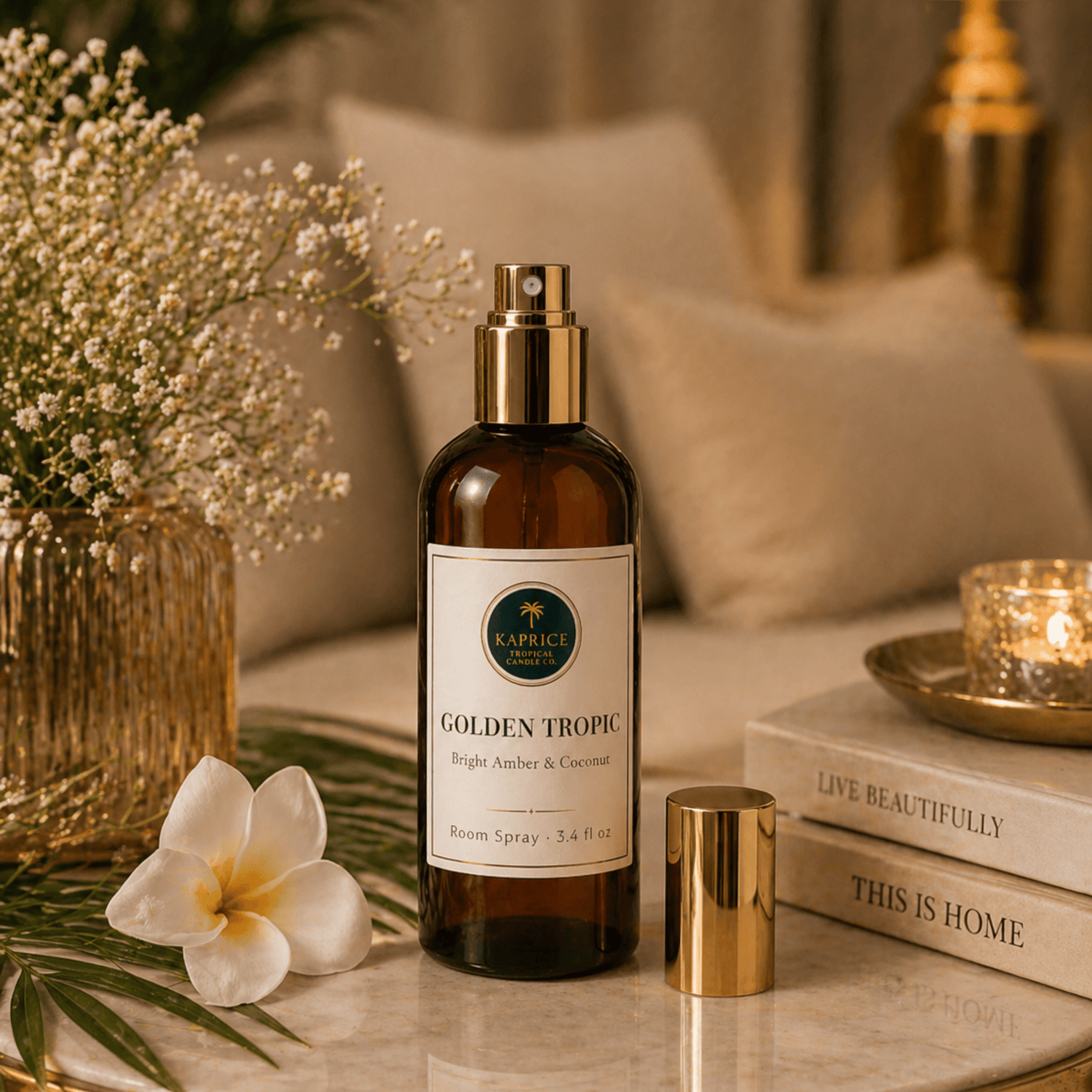 Golden Tropic Room Spray - Kaprice Tropical Candle Co.