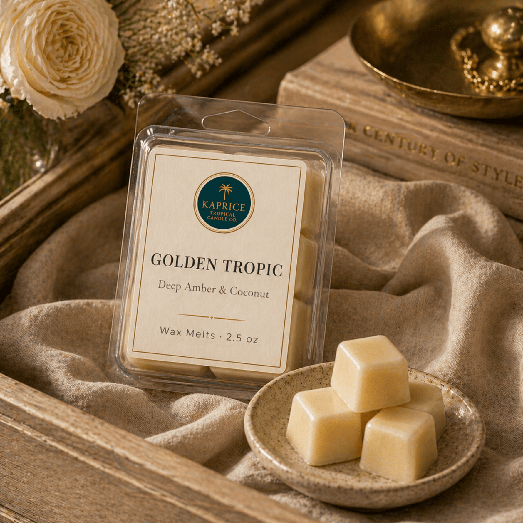Golden Tropic Wax Melt - Kaprice Tropical Candle Co.