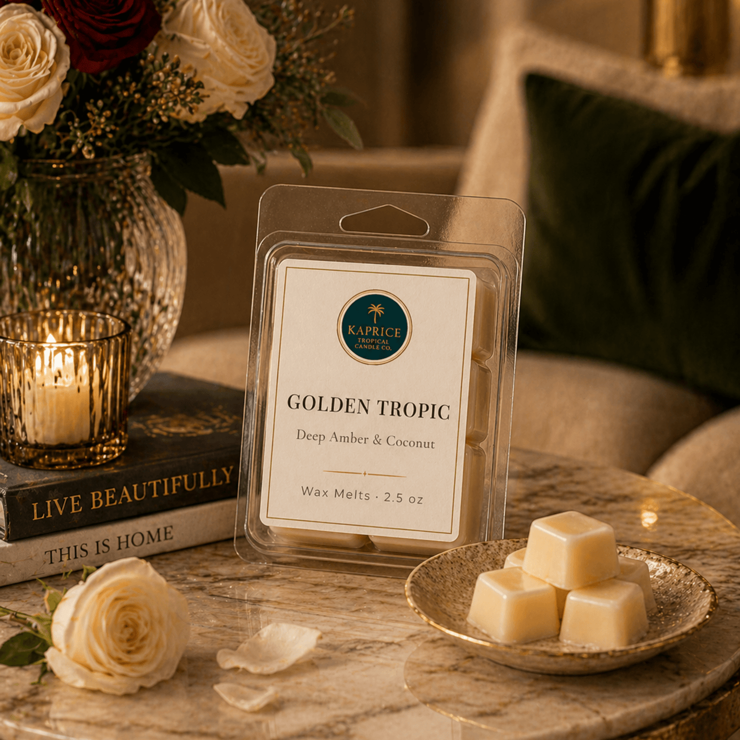 Golden Tropic Wax Melt - Kaprice Tropical Candle Co.