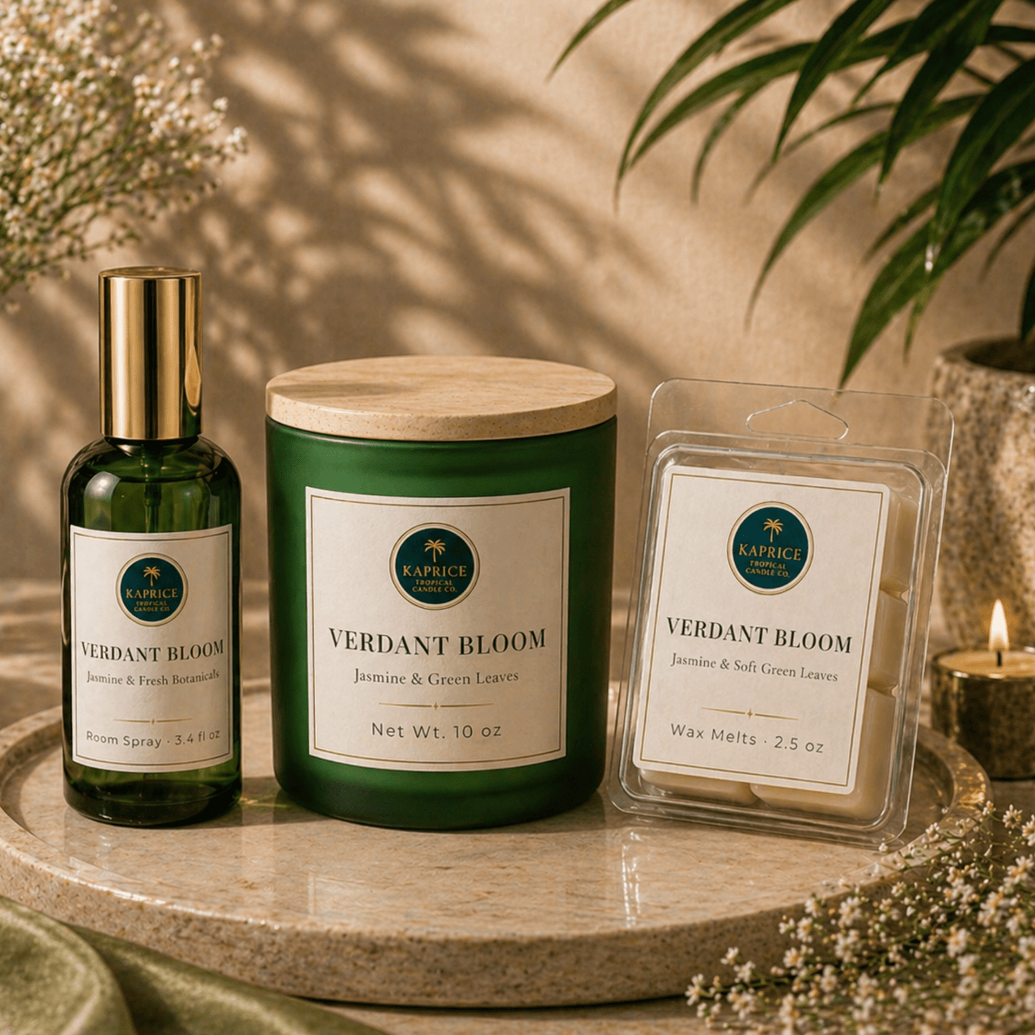 Verdant Bloom — Atmosphères Bundle - Kaprice Tropical Candle Co.
