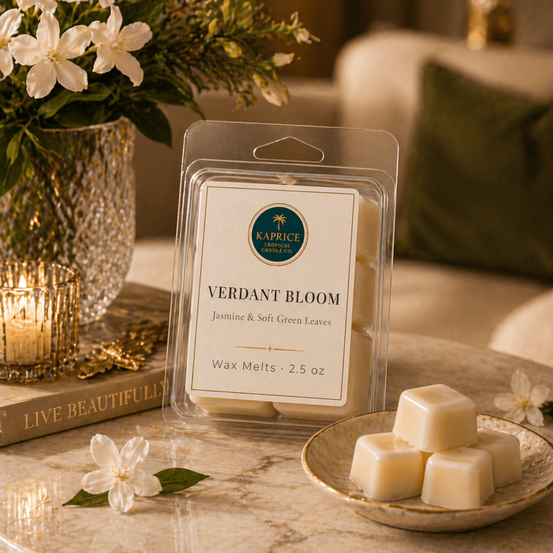 Verdant Bloom Wax Melt - Kaprice Tropical Candle Co.